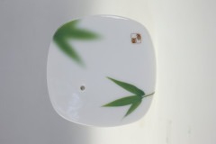 Japonský porcelánový držák na vonné tyčinky - Zlatá rybka (2)