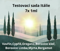 Testovací sada ITÁLIE 7x1ml (100% éterické oleje)