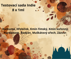 Testovací sada INDIE 8x1ml (100% éterické oleje)